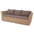 4SiS Капучино диван из искусственного ротанга трехместный, цвет соломенный