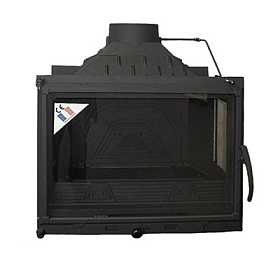 Каминная топка Diffusion В7.2 3V, с двойным дожигом, с шибером, с двумя дополнительными боковыми стеклами фото