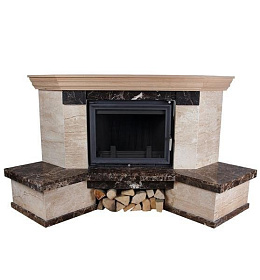 Каминная облицовка Kratki Rimini угловая (Maja, Antek) фото