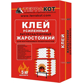 Клей усиленный жаростойкий Терракот, 5 кг фото