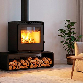 Печь камин Denner Fire Lumen Nest с дровником фото