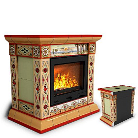 Облицовка камина КимрПечь Билибин пристенный художественный для топок 600 фото