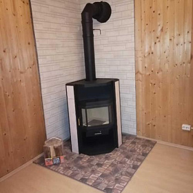 Печь-камин Мета Амур под ключ (2021) фото