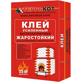 Клей усиленный жаростойкий Терракот, 25 кг фото