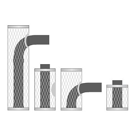 Комплект IKI Plus (cетка высотой 50 см + дымовая труба под 90 градусов) фото