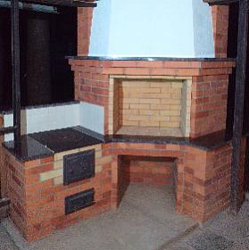 Барбекю угловой комплекс из кирпича, арт. 246574 фото